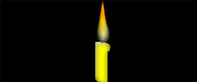 燃烧的黄色蜡烛flash透明素材