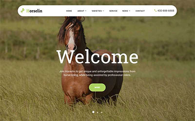 织梦dedecms响应式马匹饲养养殖场养马场畜牧业网站模板 自适应手机端