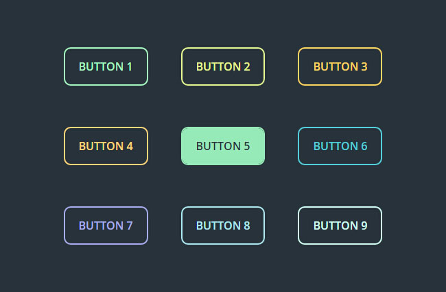 多色CSS3鼠标滑过按钮动画效果