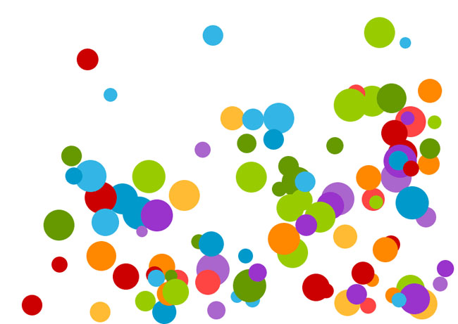 HTML5+Canvas彩色小球碰撞动画运动特效