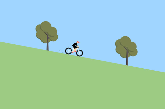 HTML5鼠标控制骑自行车速度动画代码