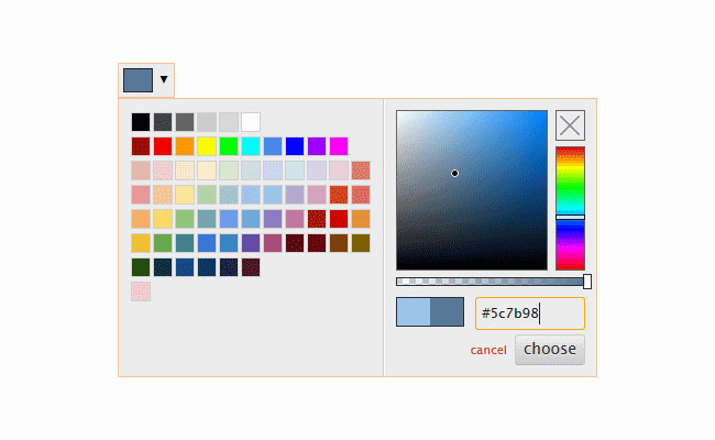 jQuery简单的网页颜色选择器插件
