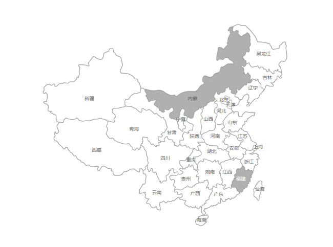 黑白风格中国各个省份地图分部jQuery代码