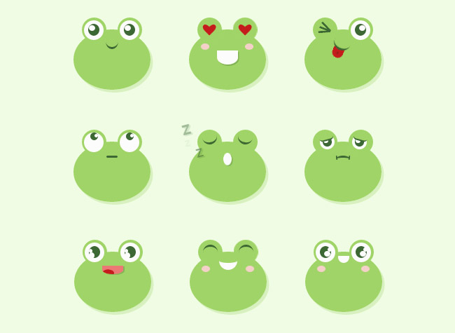 可爱的CSS3青蛙表情动画特效