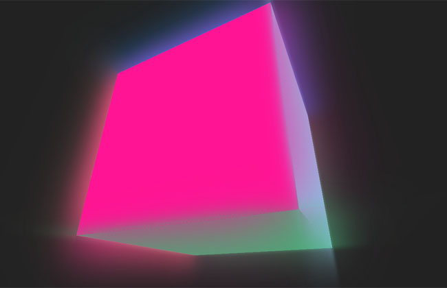CSS3 3D立方体旋转发光动画特效