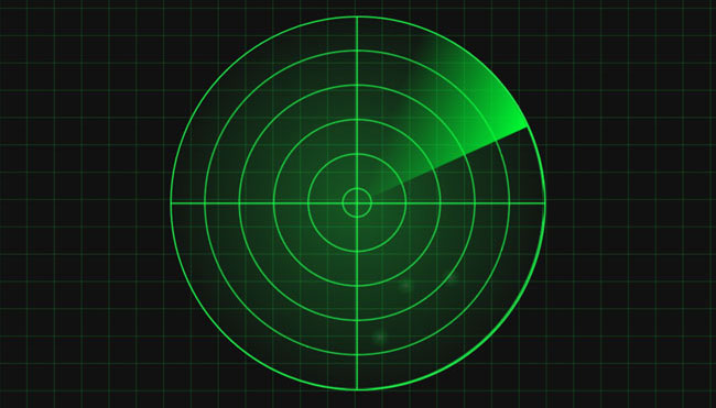 CSS3模拟雷达扫描动画效果