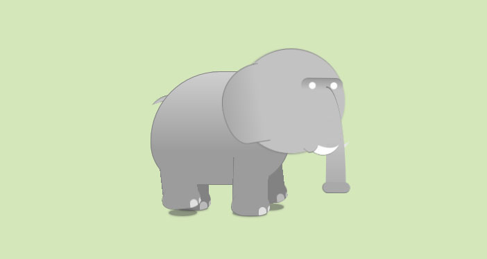 可爱的CSS3卡通大象动画特效