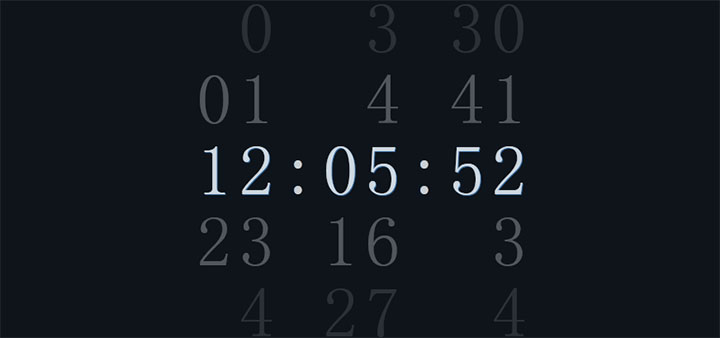 css3+js简单数字时钟代码