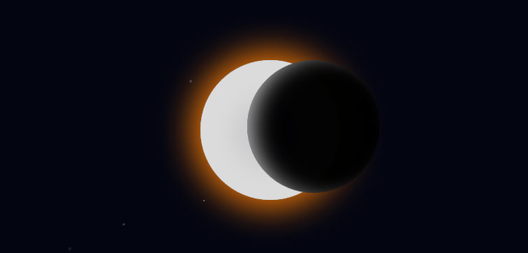 逼真的CSS3日食动画特效