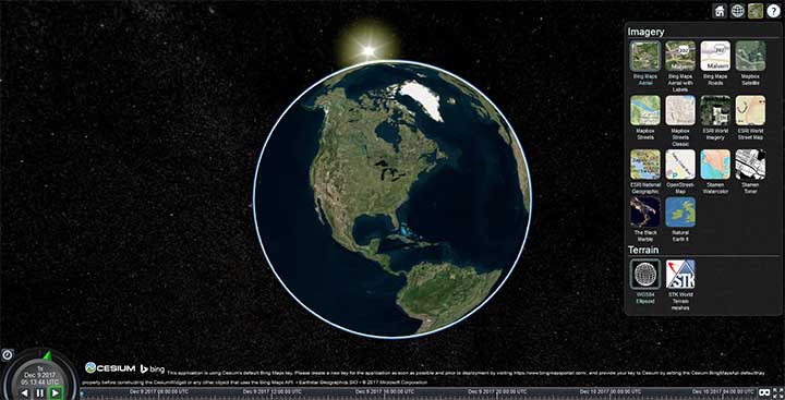 html5基于cesium.js库的3d立体地球仪模型动画代码