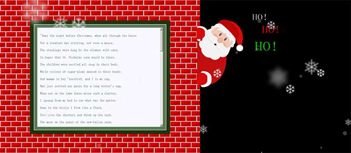 jQuery+CSS3左侧边栏圣诞老人滑动面板特效