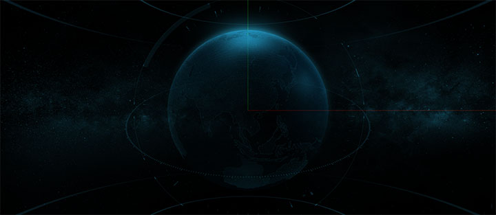 html5+three.js科幻地球仪3D旋转动画特效