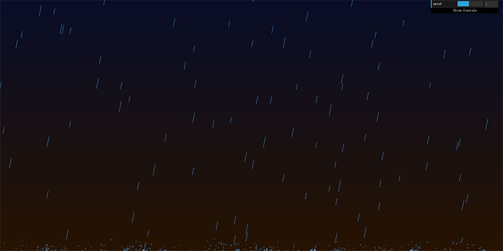 HTML5 Canvas模拟下雨动画场景