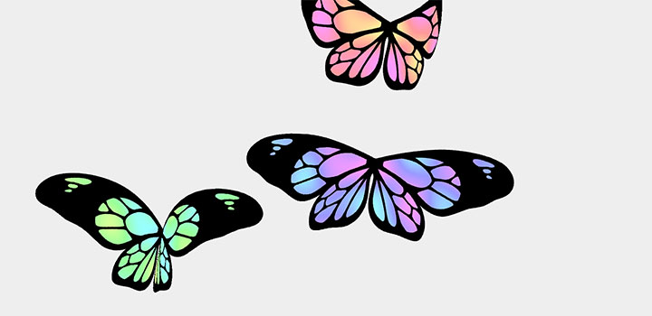 HTML5 Canvas绘制漂亮的蝴蝶飞舞动画特效