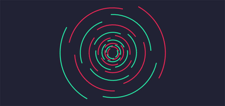CSS3创意圆形线条旋涡动画特效