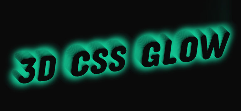 CSS3 3D立体文字变色发光动画特效