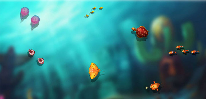 CSS3仿捕鱼达人游戏海底世界动画场景特效