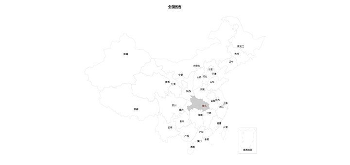 html5 canvas+echarts全国省市地图代码