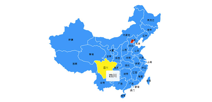 html5 svg+jQuery+jsMap矢量中国地图插件