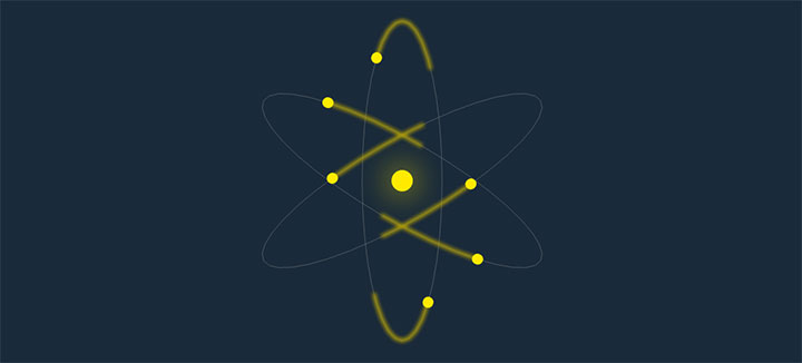 CSS3 SVG线性原子结构动态图动画特效