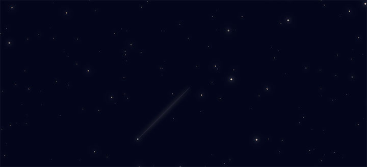 HTML5流星划过夜空动画场景特效