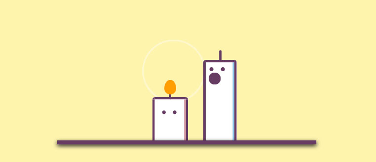 CSS3可爱卡通蜡烛交互式动画特效